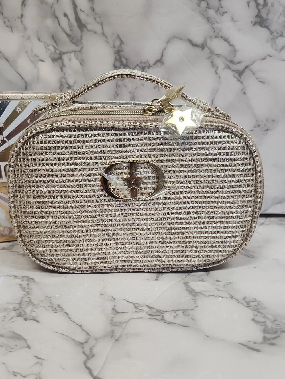 Dior Metallic Champagne Mini Vanity Case